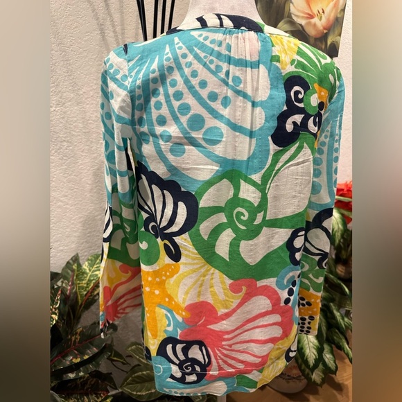 Lilly Pulitzer multicolor longsleeve blouse size XS - Picture 5 of 11